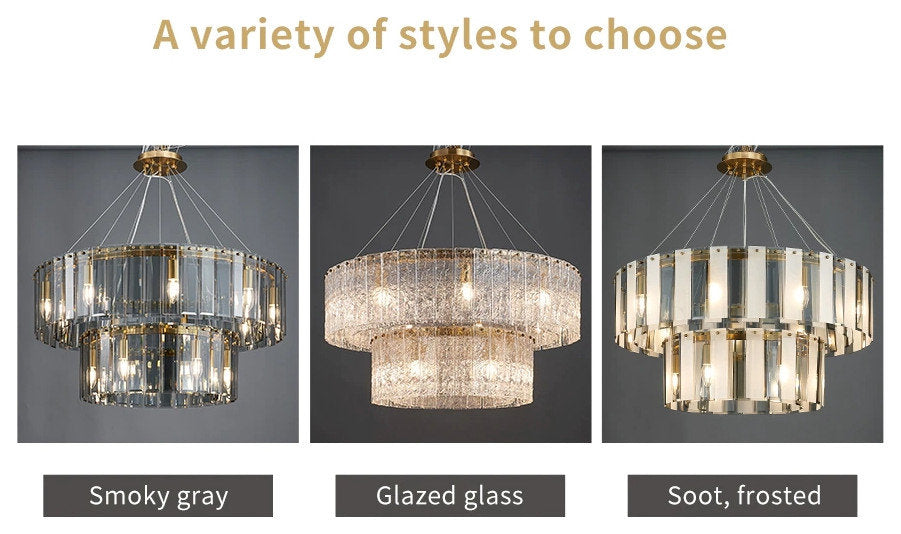 Geraardsbergen | Drum Chrome Glass Round Chandelier, White and Grey, SmallBy Miron Demid LLC