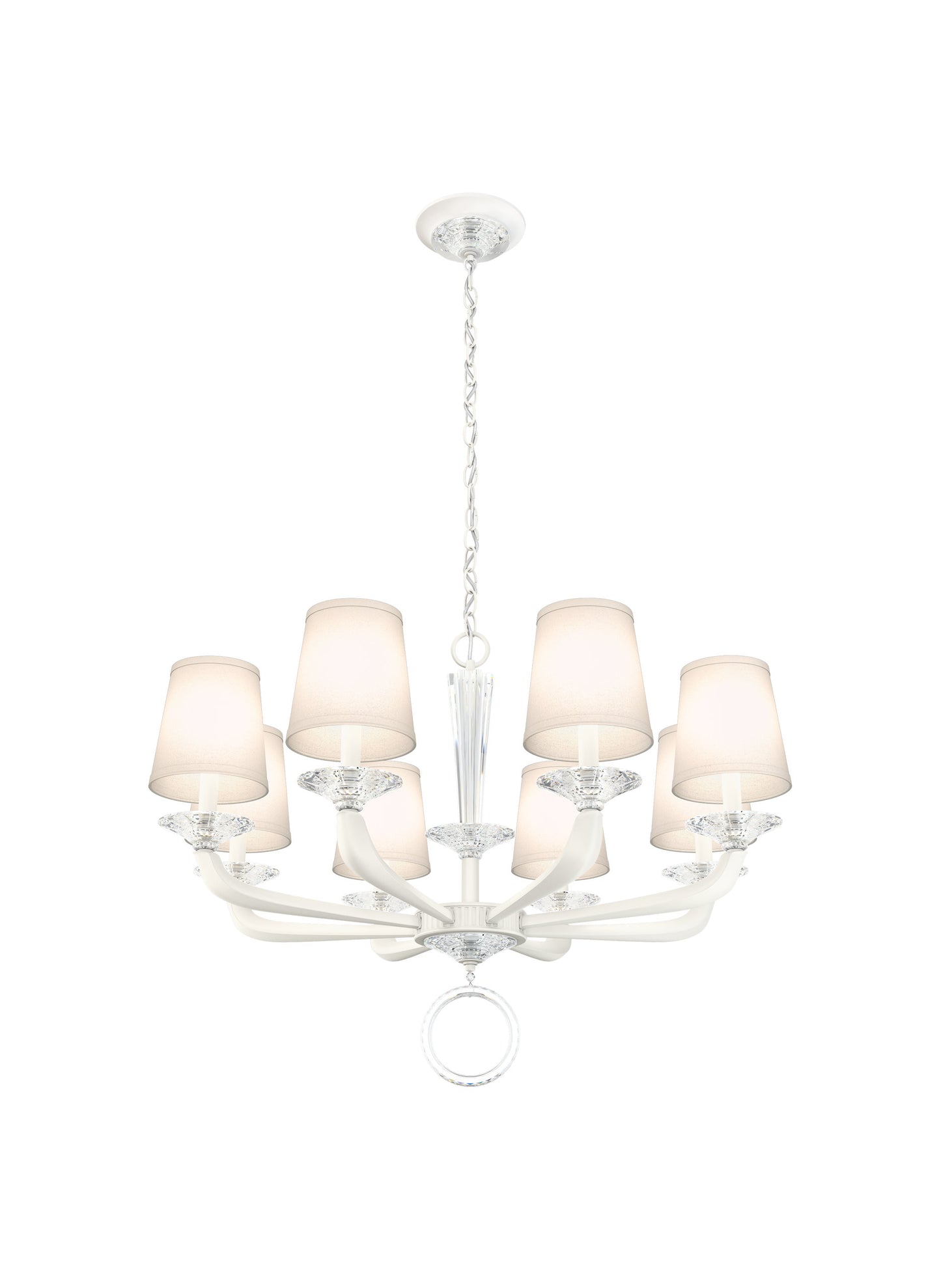 Schonbek Ma1008N-06O 8 Light Crystal Chandelier, WhiteBy Schonbek