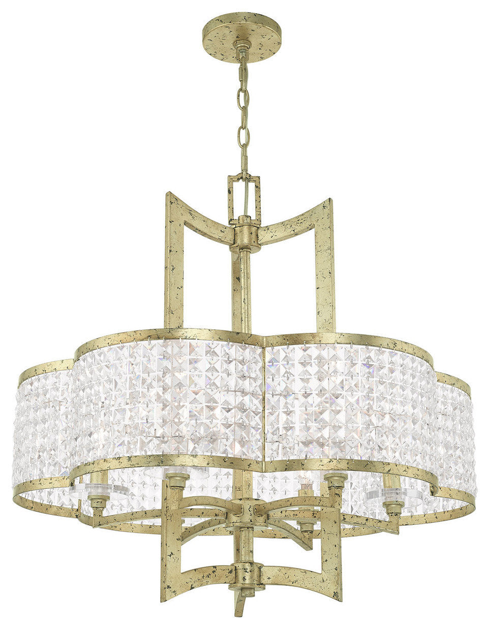 Grammercy 6 Light Chandelier, Hand Applied Winter GoldBy Livex Lighting Inc.