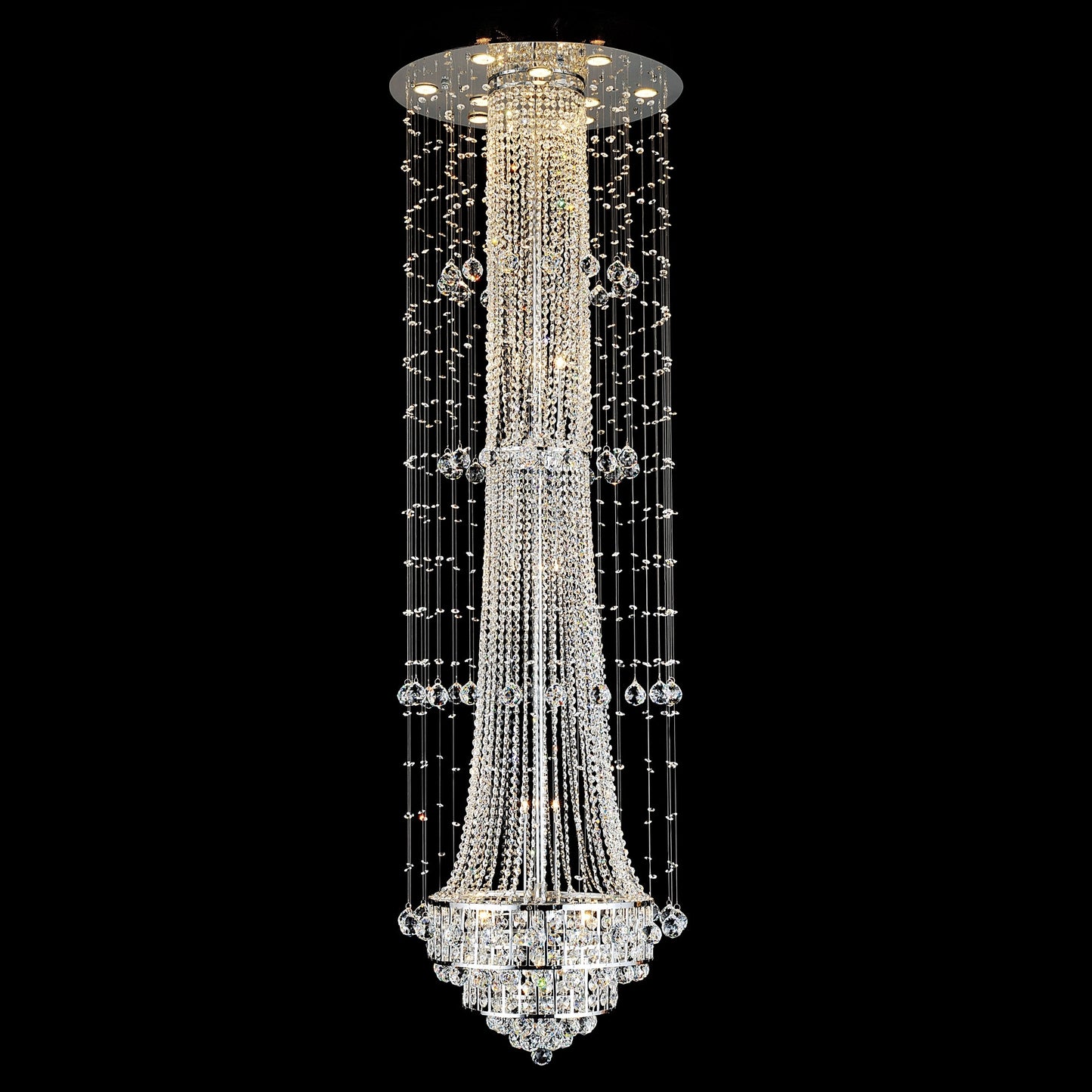 Hallway 32 Light Flush Mount With Chrome FinishBy CWI Lighting