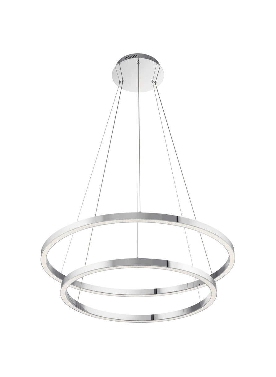 elan Opus 2-Light LED Chandelier/Pendant, ChromeBy Elan Lighting