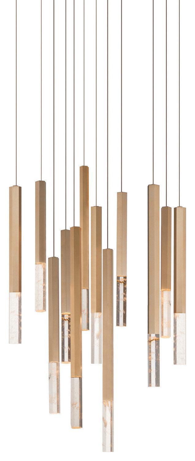 Diaphane LED Pendant in GoldBy ET2 Contemporary Lighting