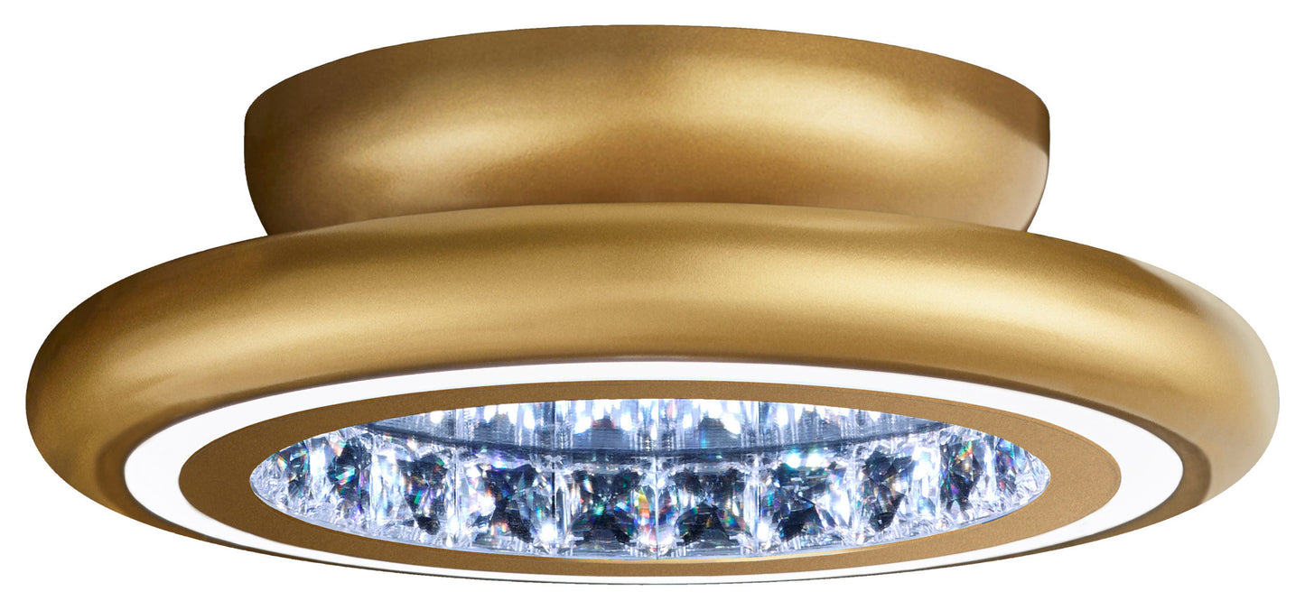 Schonbek Mfc121N-Gd1S 1 Light Crystal Semi-Flush, Glimmer GoldBy Schonbek