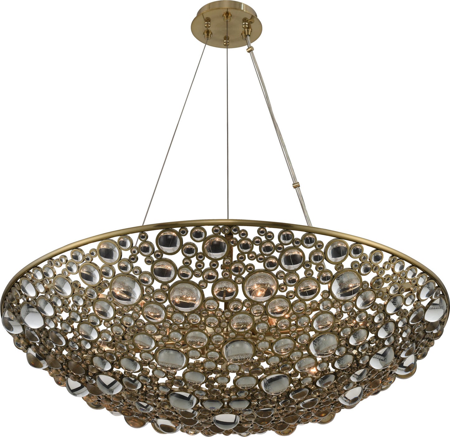 Ciottolo Pendant, Brushed Champagne Gold, 24"By KALCO LIGHTING