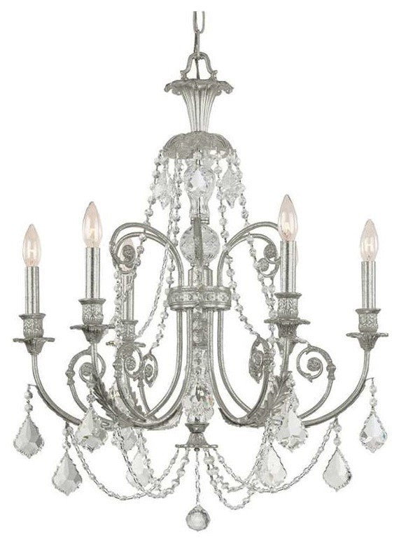 Crystorama Regis Swarovski Elements Crystal Wrought Iron ChandelierBy Crystorama Lighting
