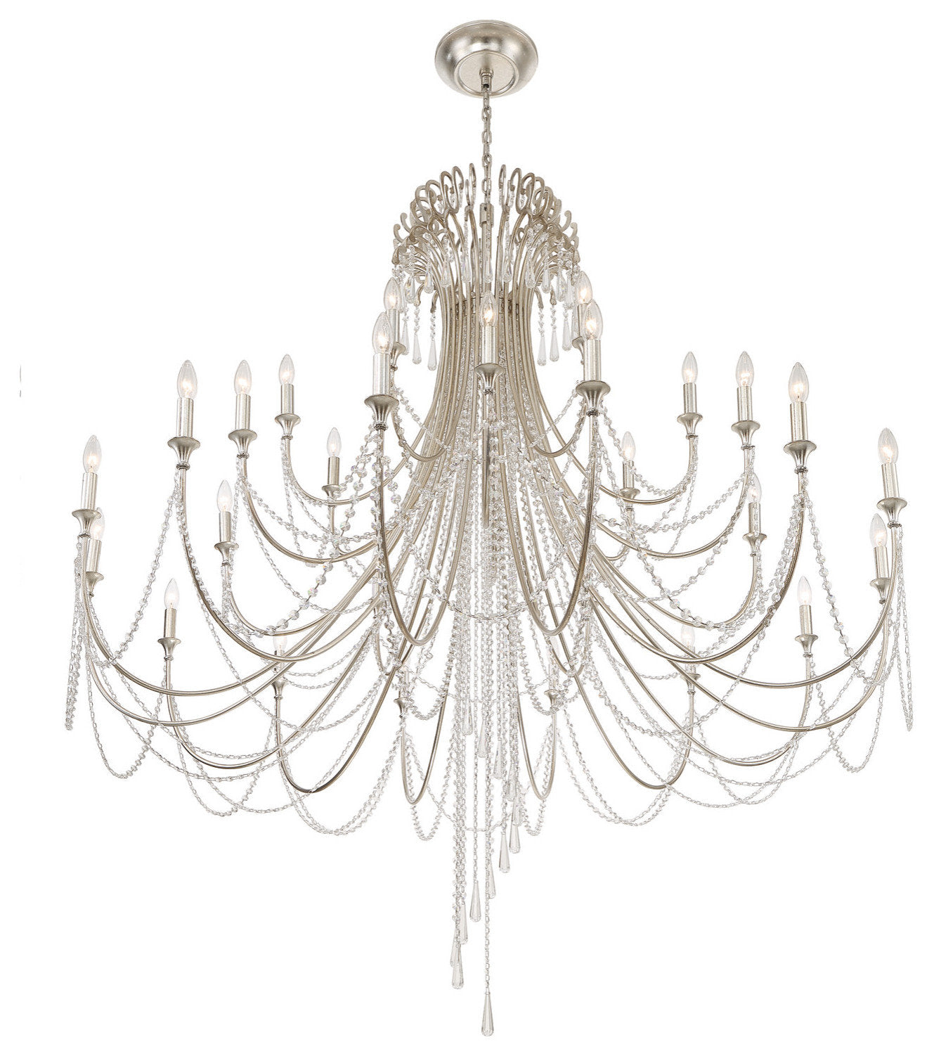 Crystorama Lighting Group ARC-1929-CL-MWP Arcadia 28 Light 61"W - Antique GoldBy Crystorama Lighting