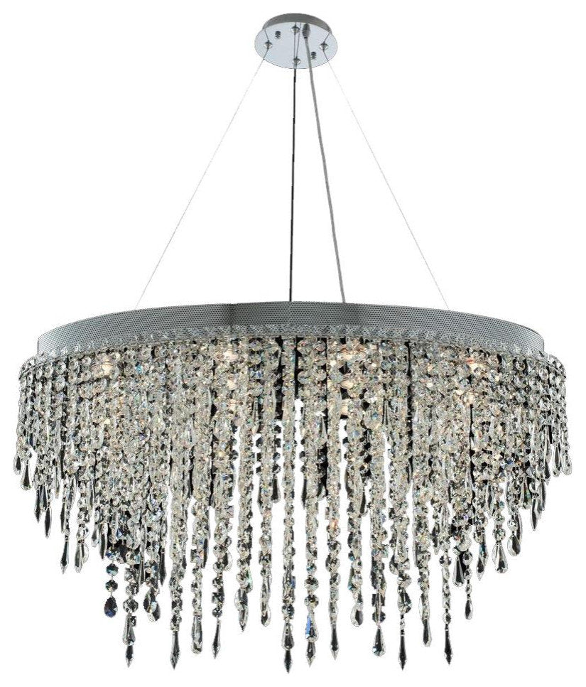 Modern Tenuta 36" Chrome Crystal PendantBy KALCO LIGHTING