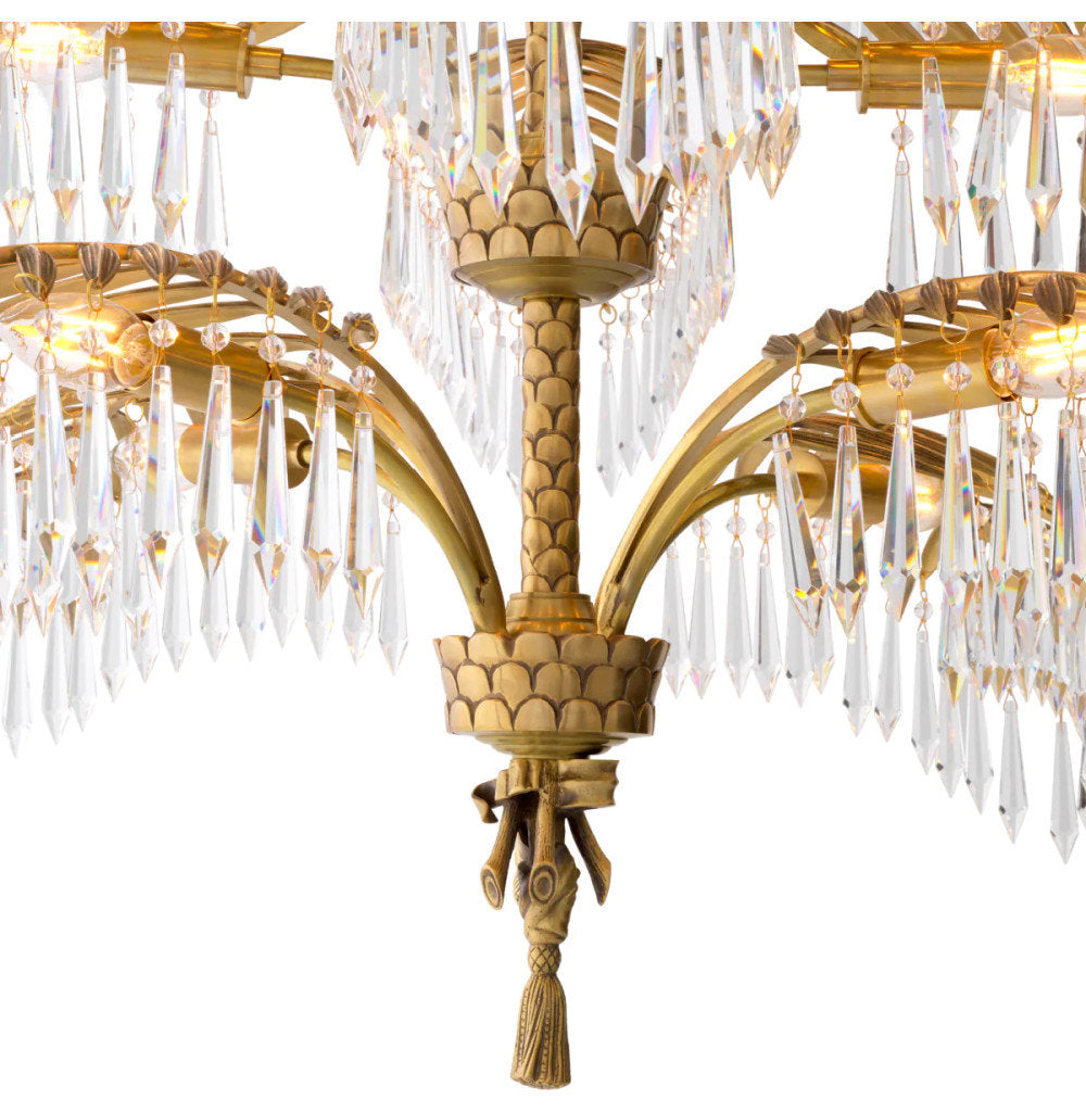 Vintage Brass Crystal Chandelier XL | Eichholtz HildebrandtBy OROA - Furniture