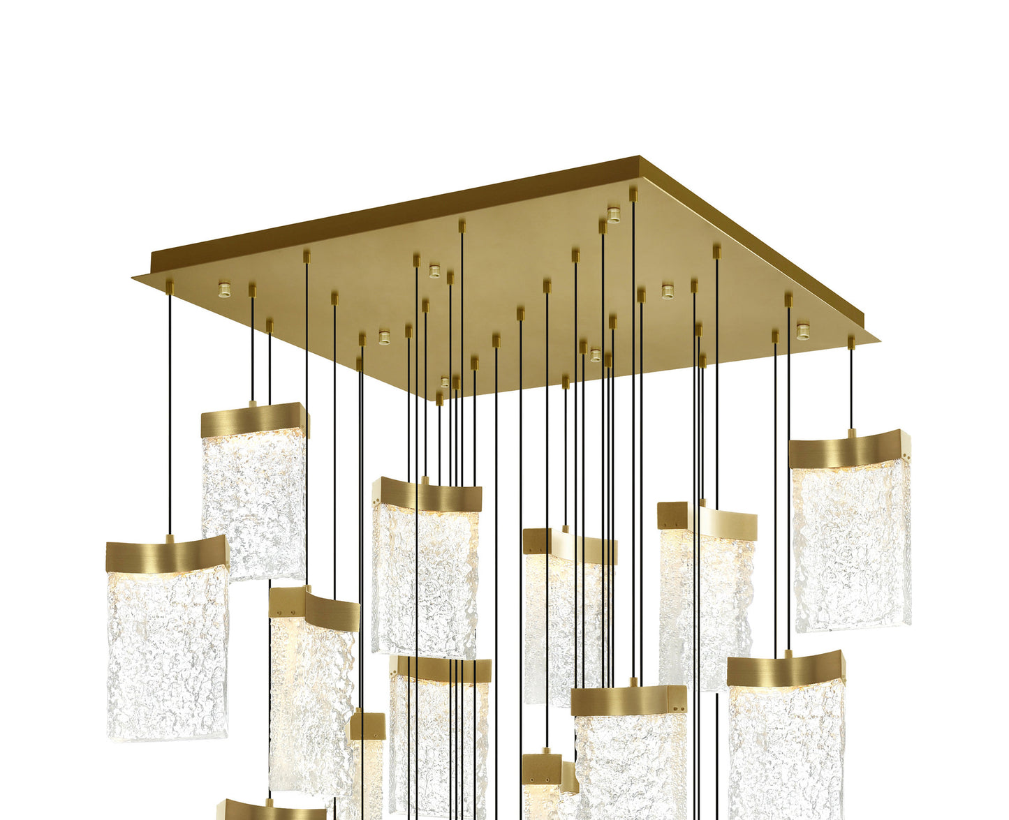 CWI LIGHTING 1587P36-33-624 Lava Integrated LED Brass ChandelierBy CWI Lighting