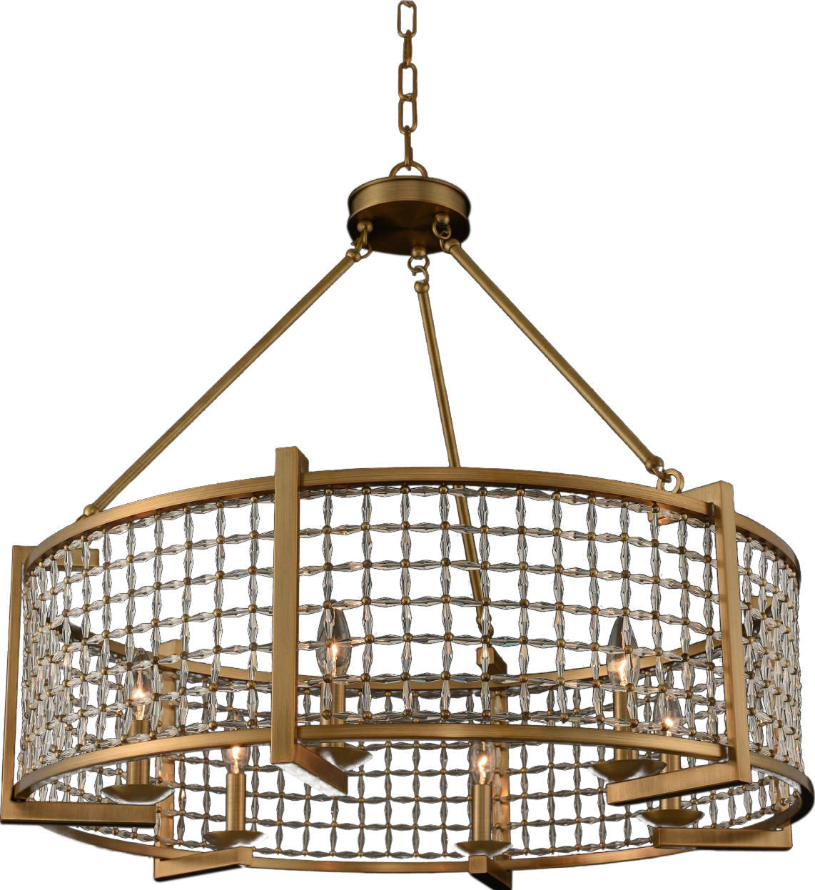 Verona Pendant, Brushed Pearlized Brass, 24"By KALCO LIGHTING