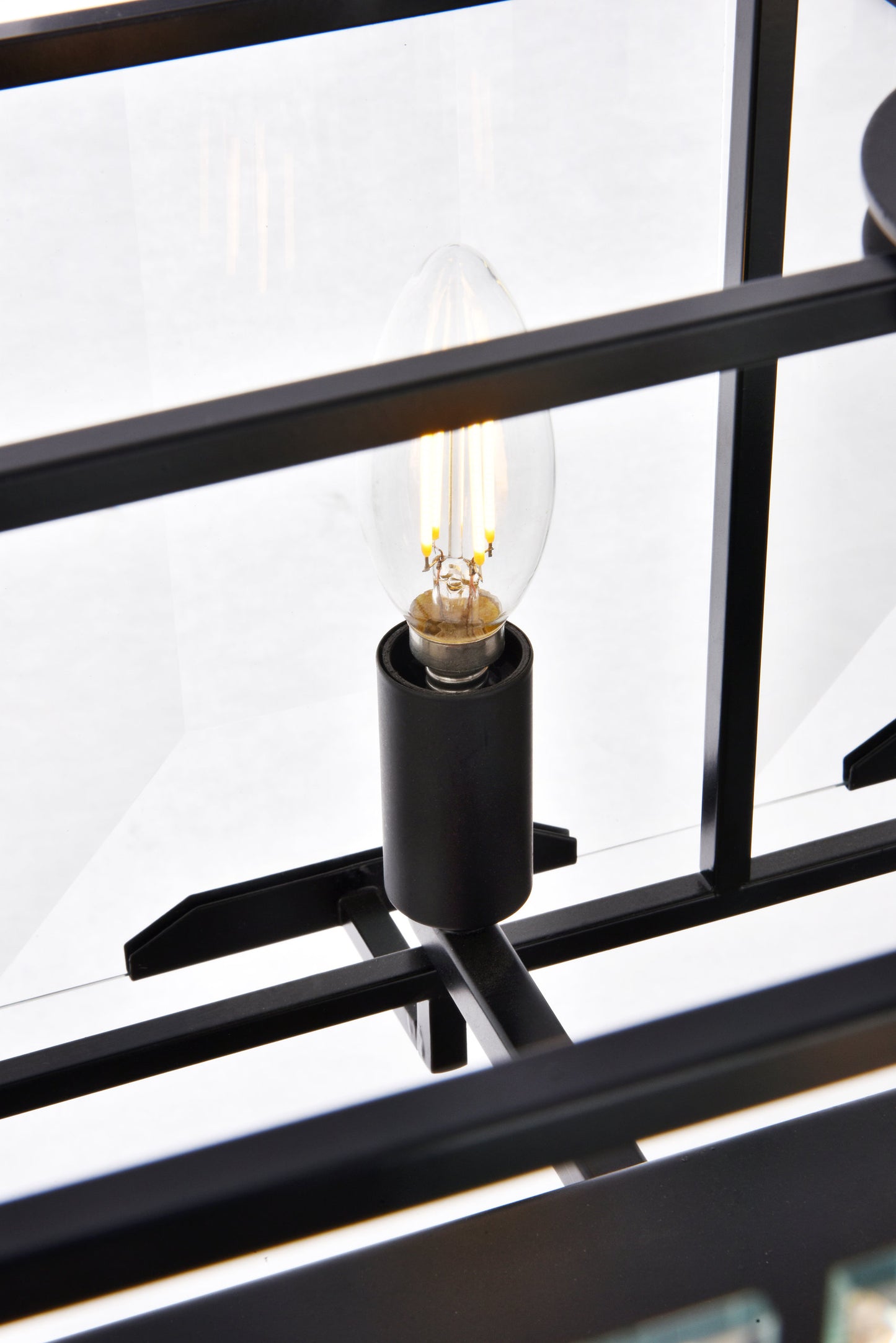 1212 Monaco Collection Pendant Lamp,62''x12'',Flat Black (Matte)By Elegant Furniture & Lighting
