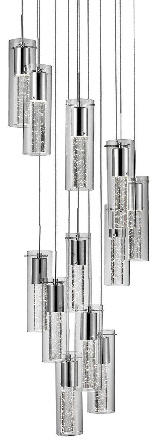 Champagne 12-Lamp LED Pendant, ChromeBy Kuzco Lighting LLC