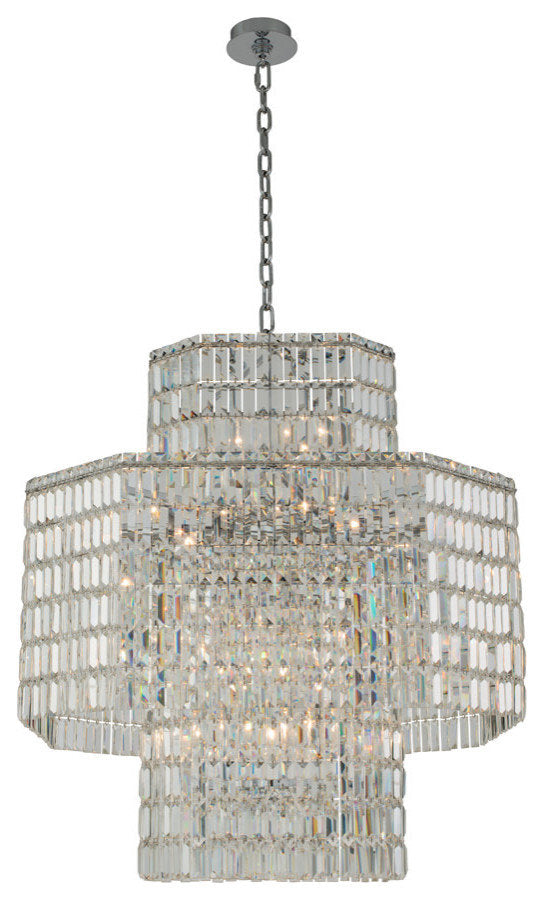 Allegri 036557-FR001 Livelli 20 Light 39"W Crystal Pendant - Polished ChromeBy Allegri Crystal by Kalco Lighting