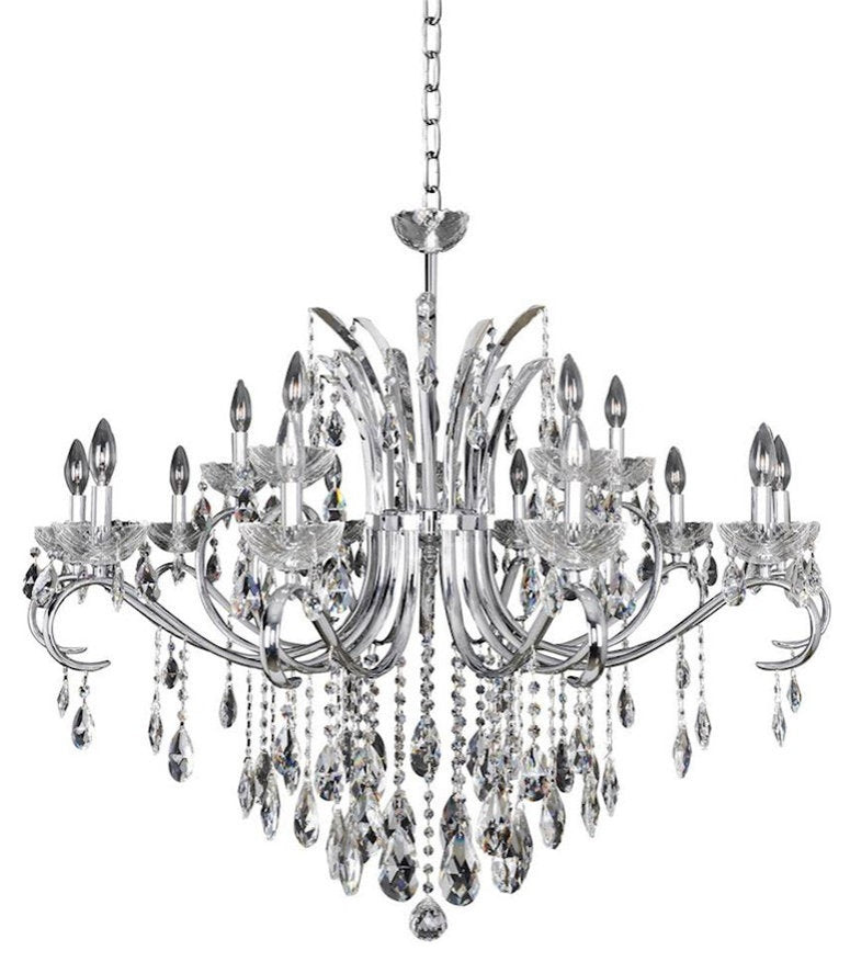 Allegri Catalani 15 Light Chandelier, ChromeBy Allegri Crystal by Kalco Lighting