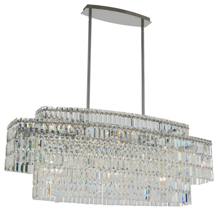 Allegri 036561-FR001 Livelli 10 Light 44"W Crystal Linear - Polished ChromeBy Allegri Crystal by Kalco Lighting