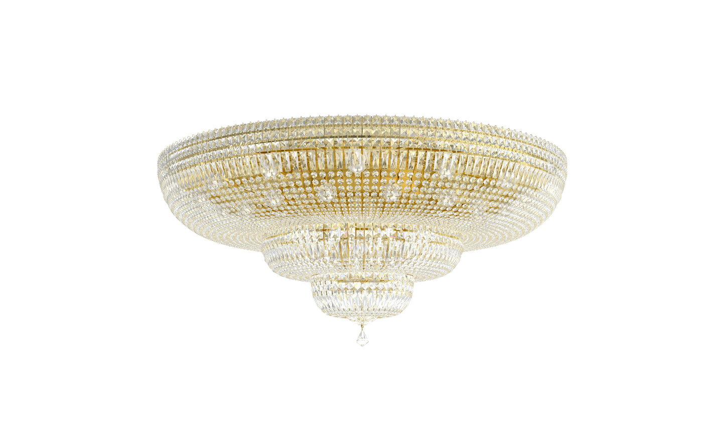 Schonbek 5897-211M, 36 Light Crystal Semi-flush In AureliaBy Schonbek
