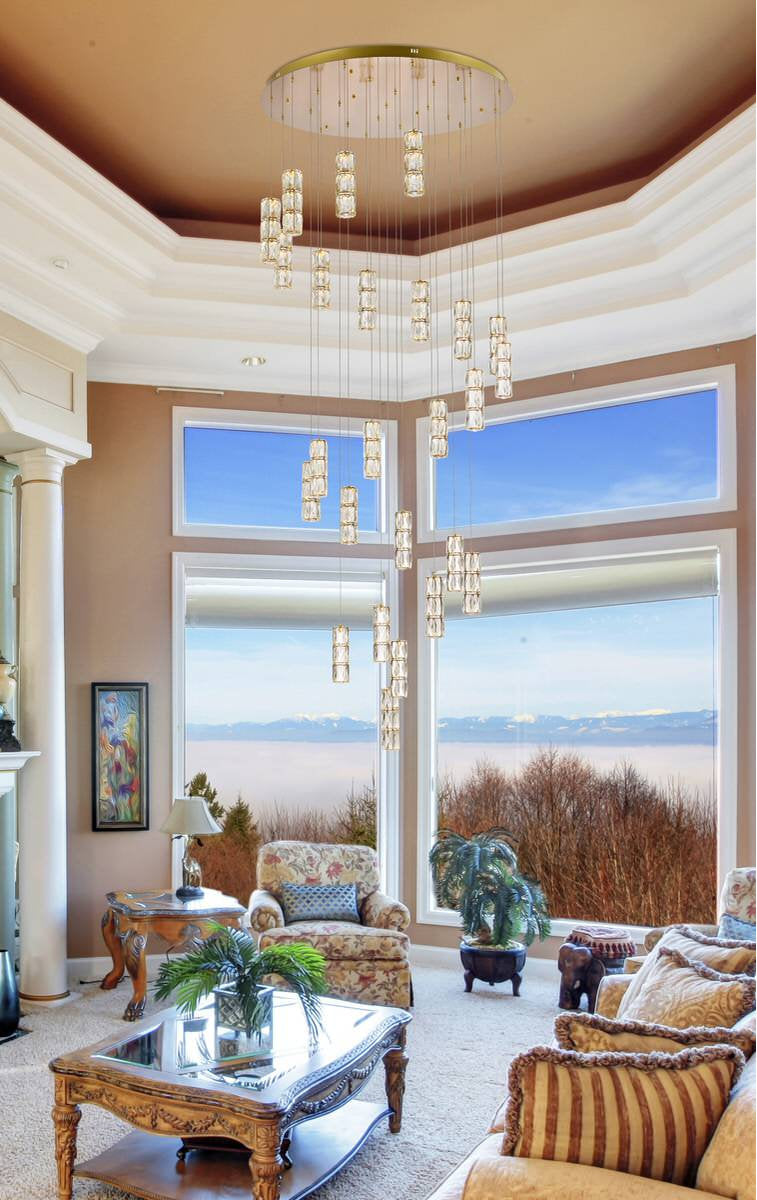 Elegant Lighting Polaris 42" Led Chandelier in GoldBy Elegant Furniture & Lighting