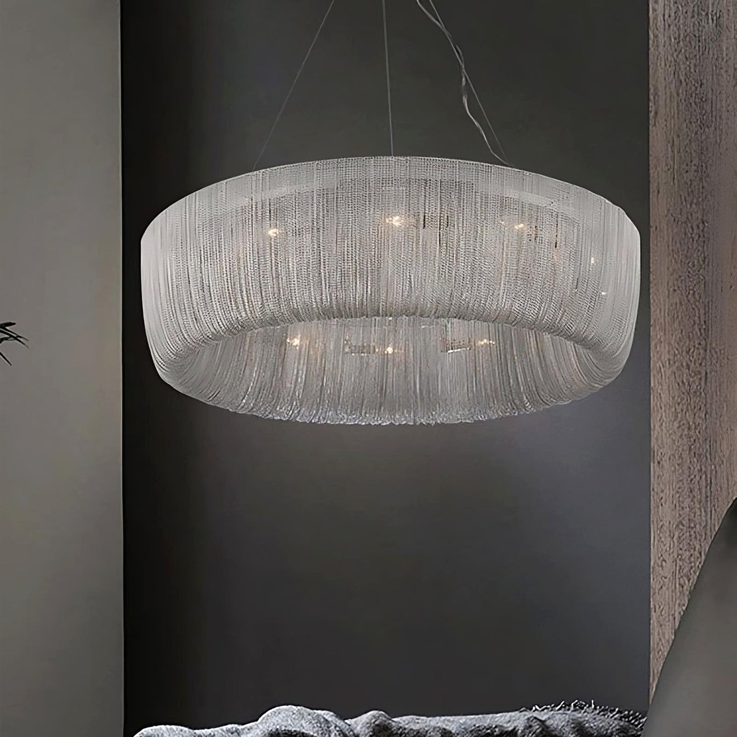 Cadena Chain Tassel Chandelier Light, 39", 100cmBy Morsale.com