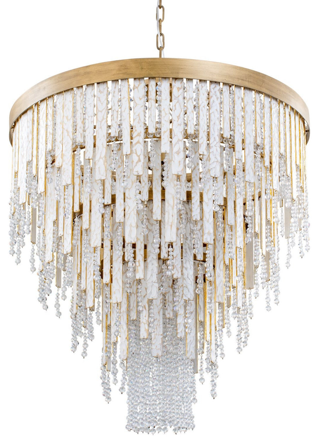 Varaluz 359C13 Lafayette 13 Light 30"W Crystal Waterfall - Havana GoldBy Varaluz