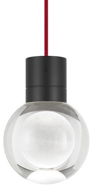 Tech Lighting TD Mina Pendant 7-Light, Clear/Red/Black LED930By Tech Lighting