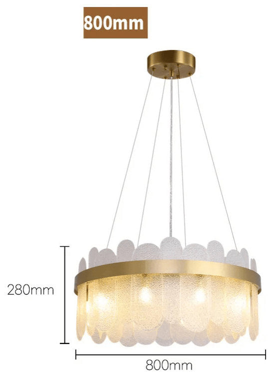 Schonbuhl | Modern Drum Chandelier for Living Room, Smoke Gray Glass, 31.5''By Miron Demid LLC