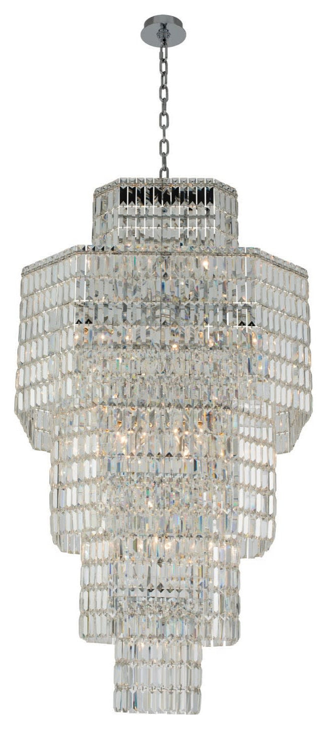 Allegri 036551-FR001 Livelli 25 Light 37"W Crystal Chandelier - Polished ChromeBy Allegri Crystal by Kalco Lighting
