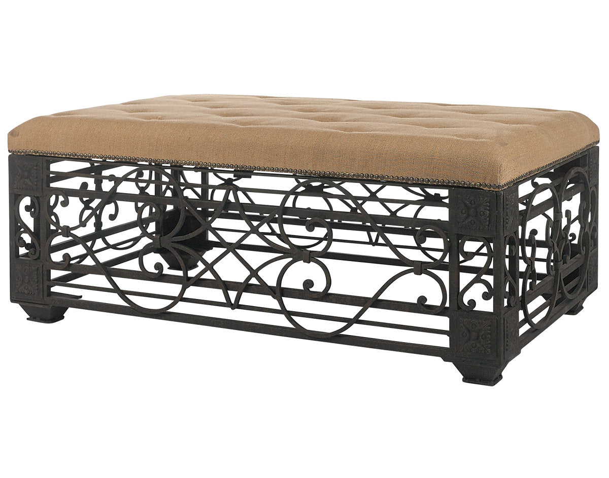 55" Wide Tufted Rectangle Standard Ottoman