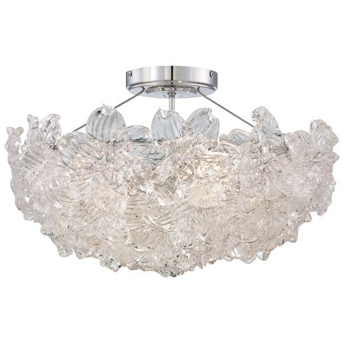 Bella Fiori Chrome Semi-Flush Light