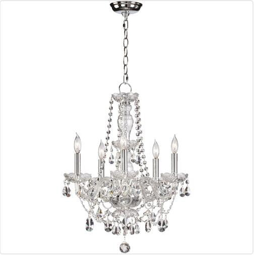 Five-Light Chrome Chandelier