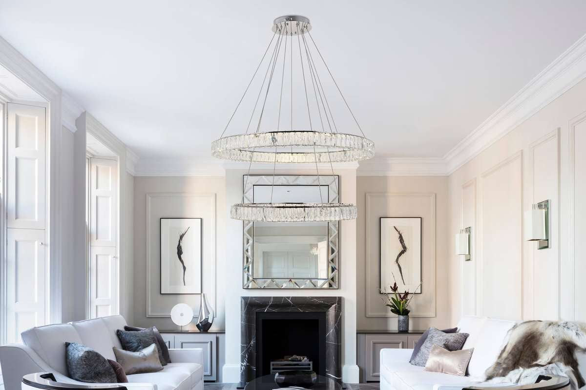 Contemporary Chrome-Light ChandelierBy Home Living