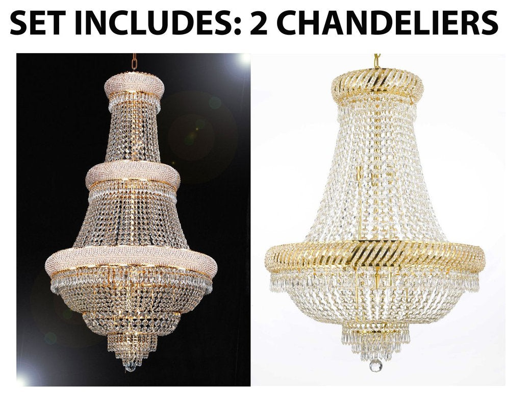 French Empire Empress Crystal Chandelier 2-Piece SetBy HarrisonLane510