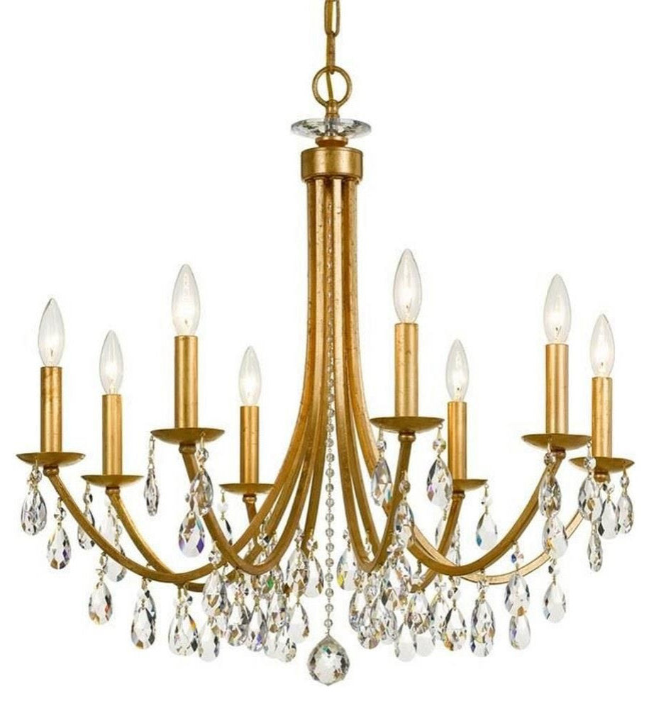Crystorama 8828-GA-CL-S Bridgehampton - 8 Light ChandelierBy Crystorama Lighting