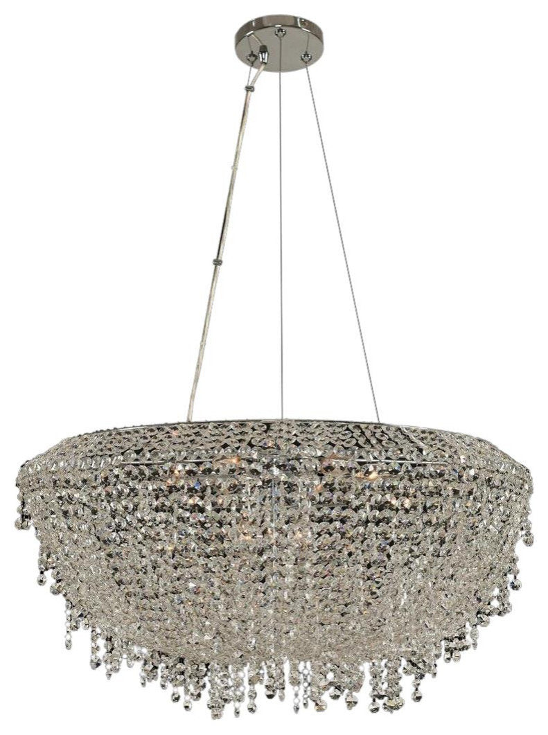 Massimo 29" Chrome Pendant With CrystalsBy KALCO LIGHTING