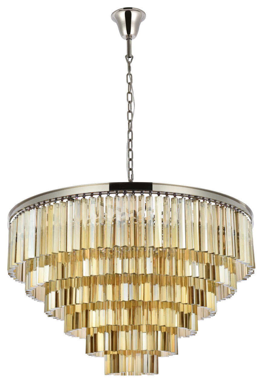 Elegant Lighting 1201D44-GT/RC Sydney 33 Light 44"W Crystal - Polished NickelBy Elegant Furniture & Lighting