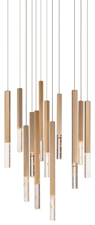 ET2 Lighting Diaphane 12 Light LED Pendant, Gold/Rock Crystal, E11032-95GLDBy Maxim Lighting International