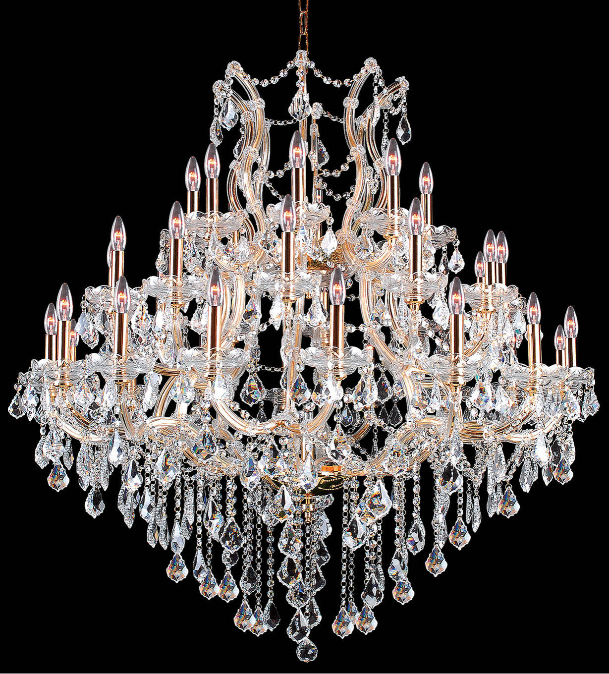 Artistry Lighting Maria Theresa Collection Chandelier, 44"x44", GoldBy Artistry Lighting