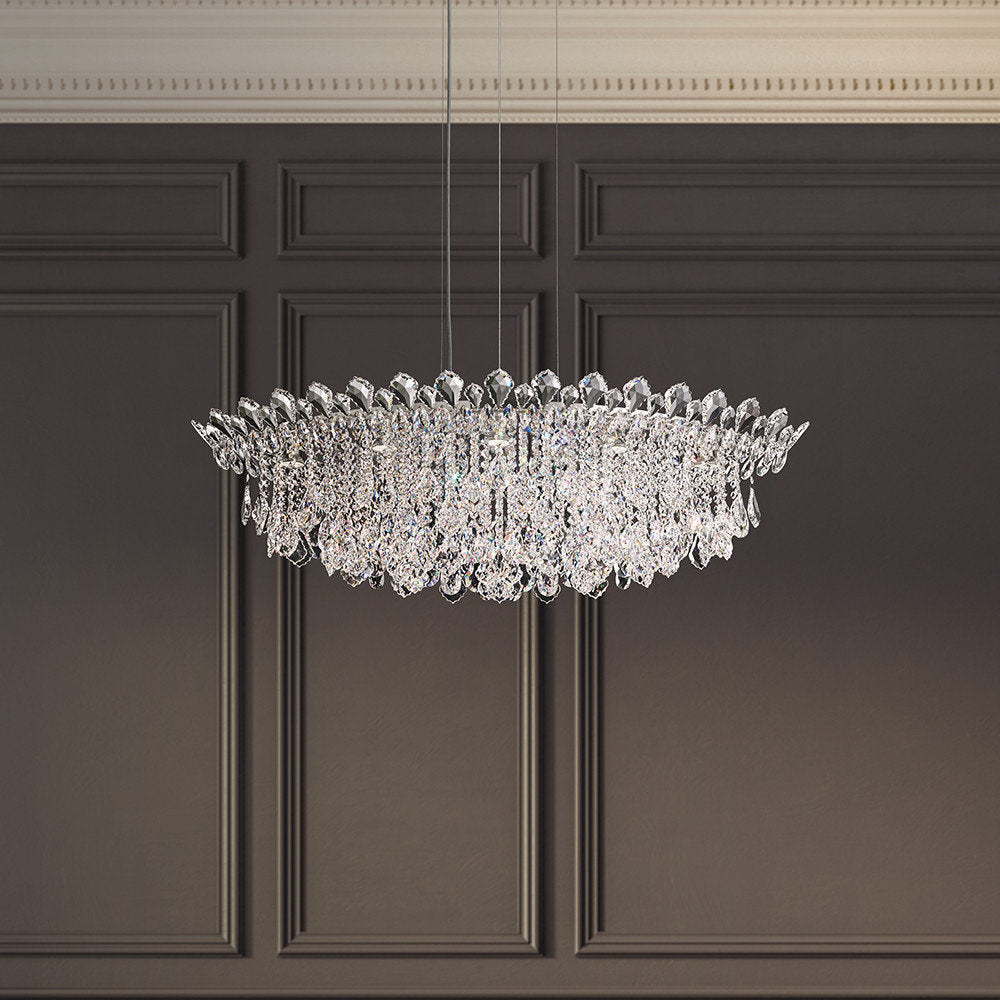 Schonbek Tr4811N-401H 8 Light Crystal Pendant, Polished Stainless SteelBy Schonbek