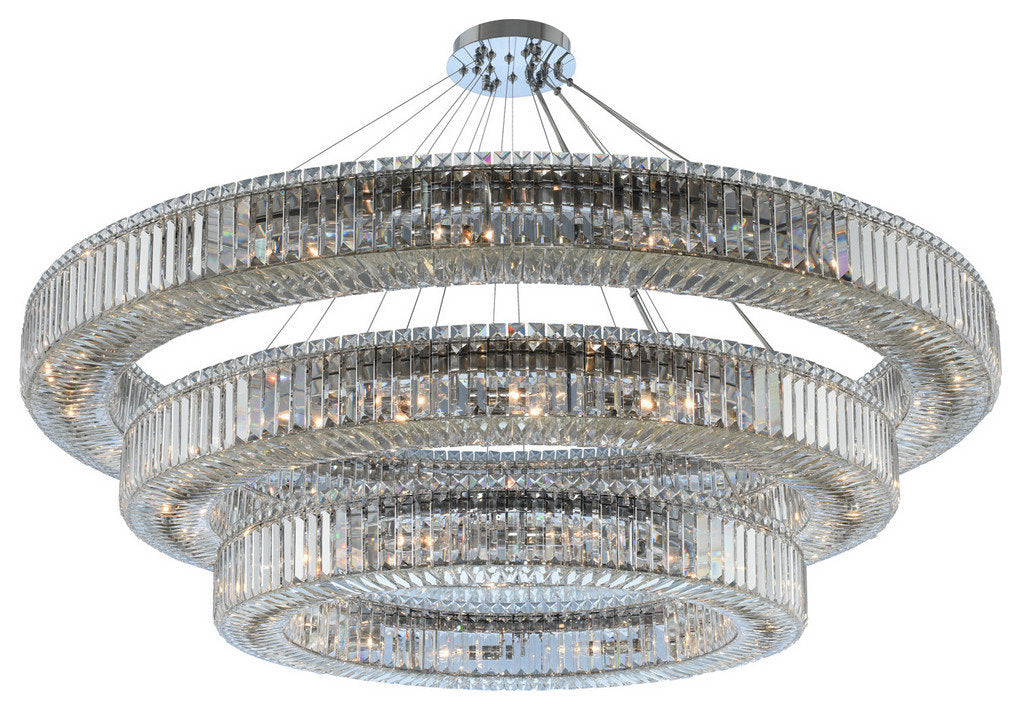 Allegri 11714010FR001 48 Light Pendant Rondelle ChromeBy Allegri Crystal by Kalco Lighting