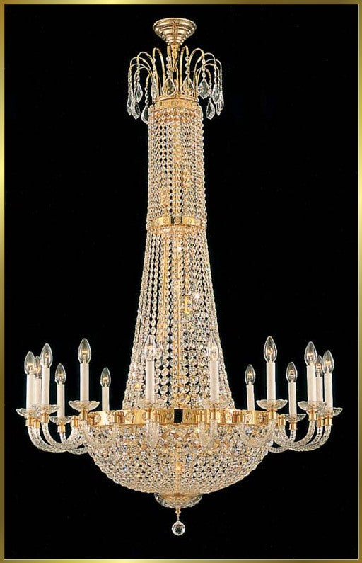 Entryway/ foyer crystal chandelier in gold plated finish