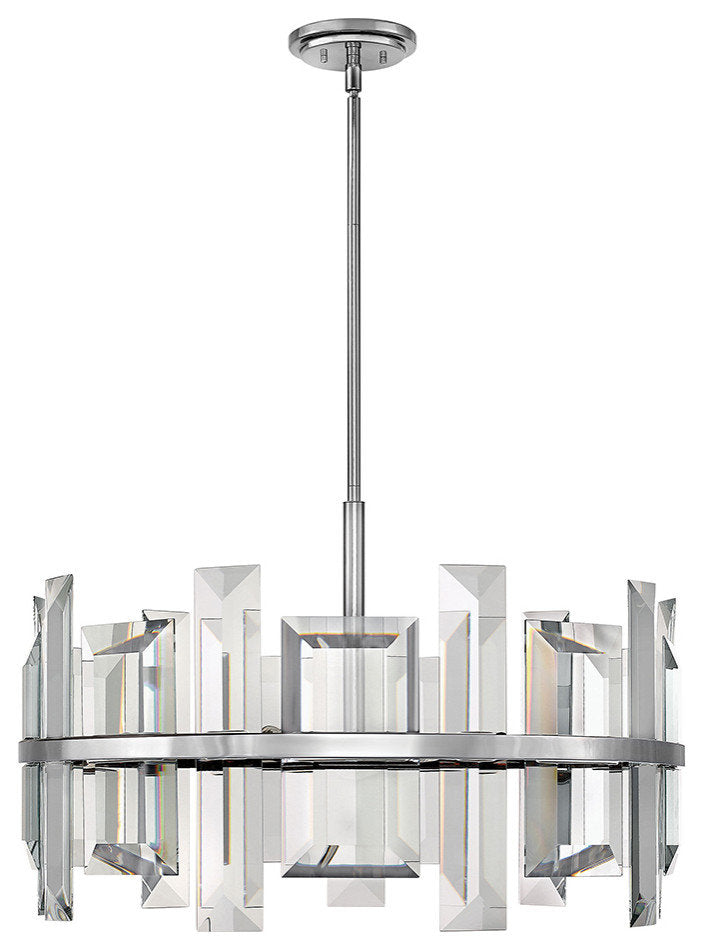 Odette Large Drum Chandelier, Polished NickelBy Hinkley