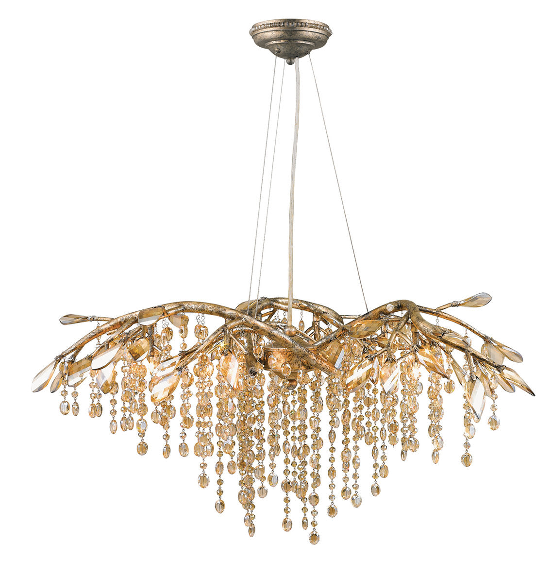 Autumn Twilight 6-Light Chandelier, Mystic GoldBy Golden Lighting