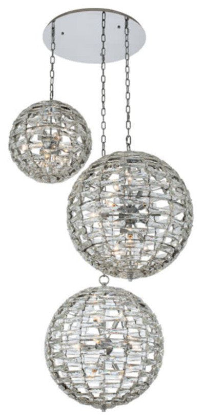 Allegri 037252-FR001 Alta 36 Light 46"W Crystal Multi Light - Polished ChromeBy Allegri Crystal by Kalco Lighting