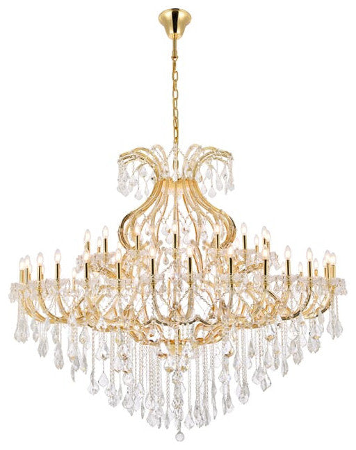 Elegant 2800G72G/RC Maria Theresa 49-Light Gold Chandelier ClearBy Elegant Furniture & Lighting
