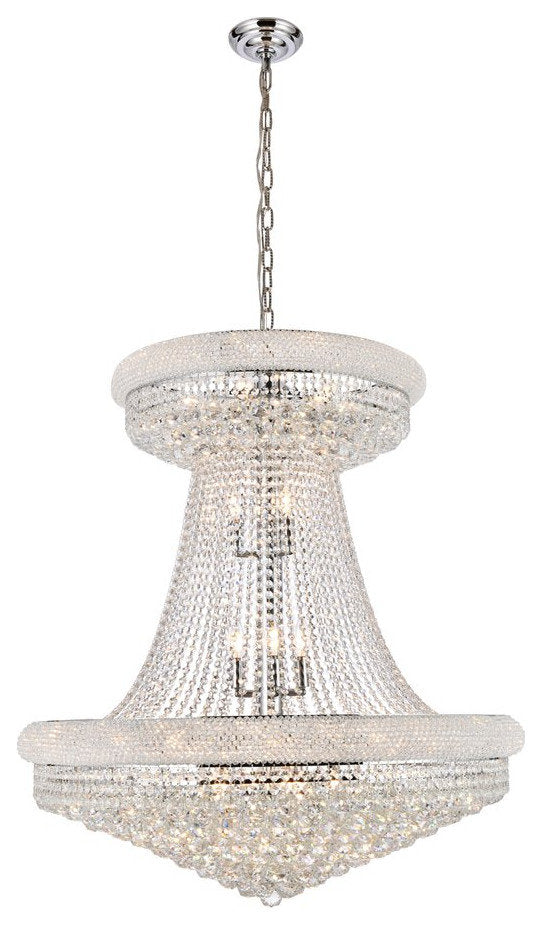 Elegant V1800G36SC/RC Primo 28 Light Chrome Chandelier Clear Royal Cut CrystalBy Elegant Furniture & Lighting