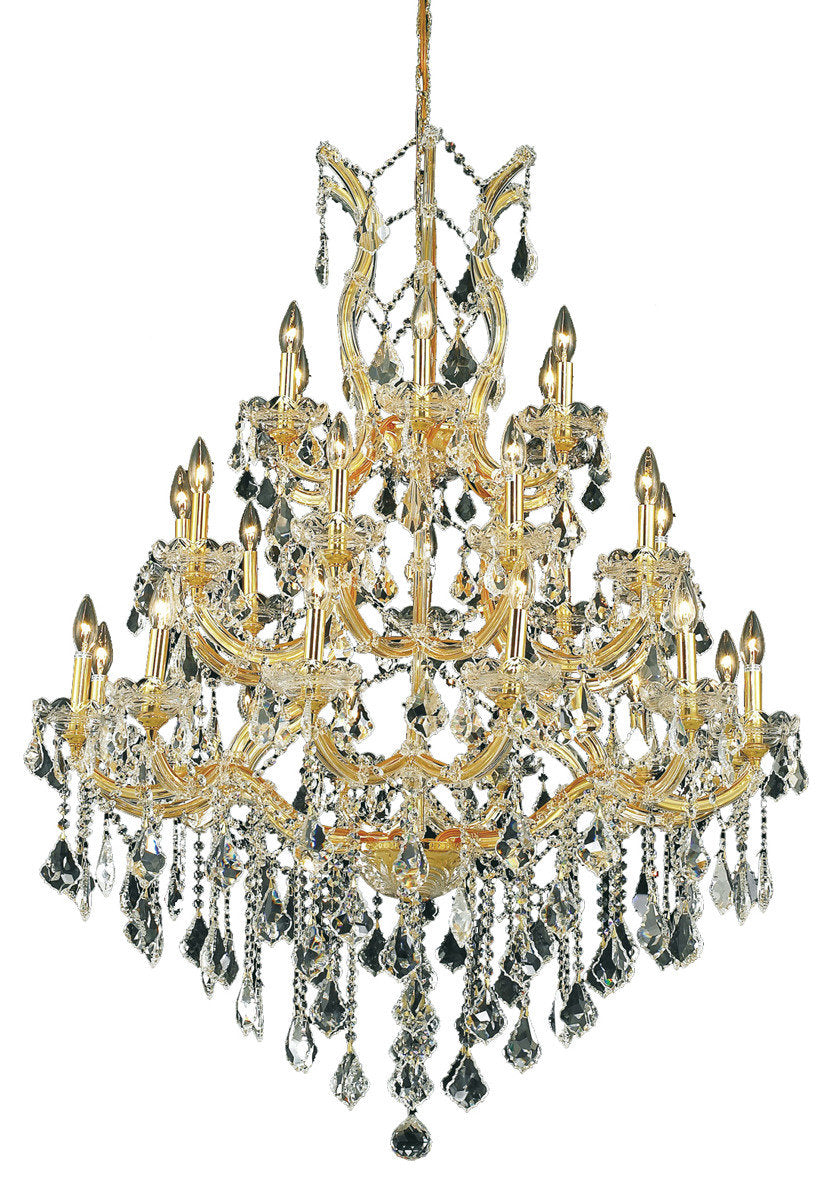 Maria Theresa 28-Light Chandelier, Gold With Clear Royal Cut CrystalBy Elegant Furniture & Lighting