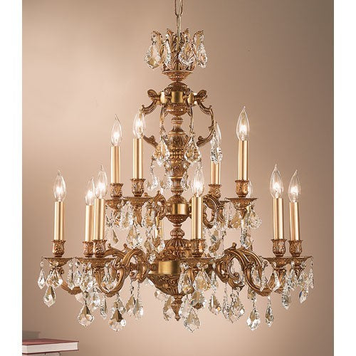 French Gold Twelve-Light Chandelier