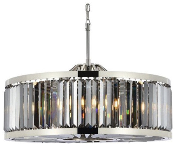 Urban Classic Chelsea 10-Light Metal Royal Cut Chandelier in Polished NickelBy Urban Classic