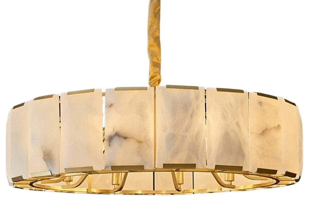 Natural Marble Contemporary Chandelier, Rectangle 120cm/47"By Morsale.com