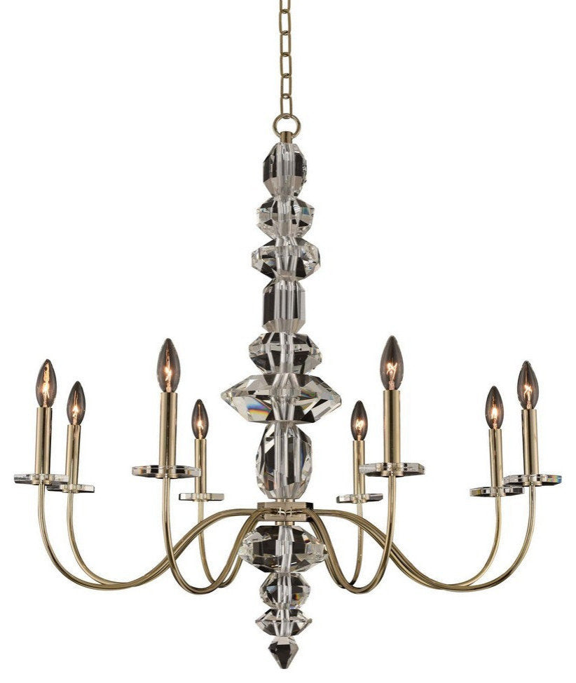 Allegri Crystal, Bolivar 8-Light ChandelierBy Allegri Crystal by Kalco Lighting