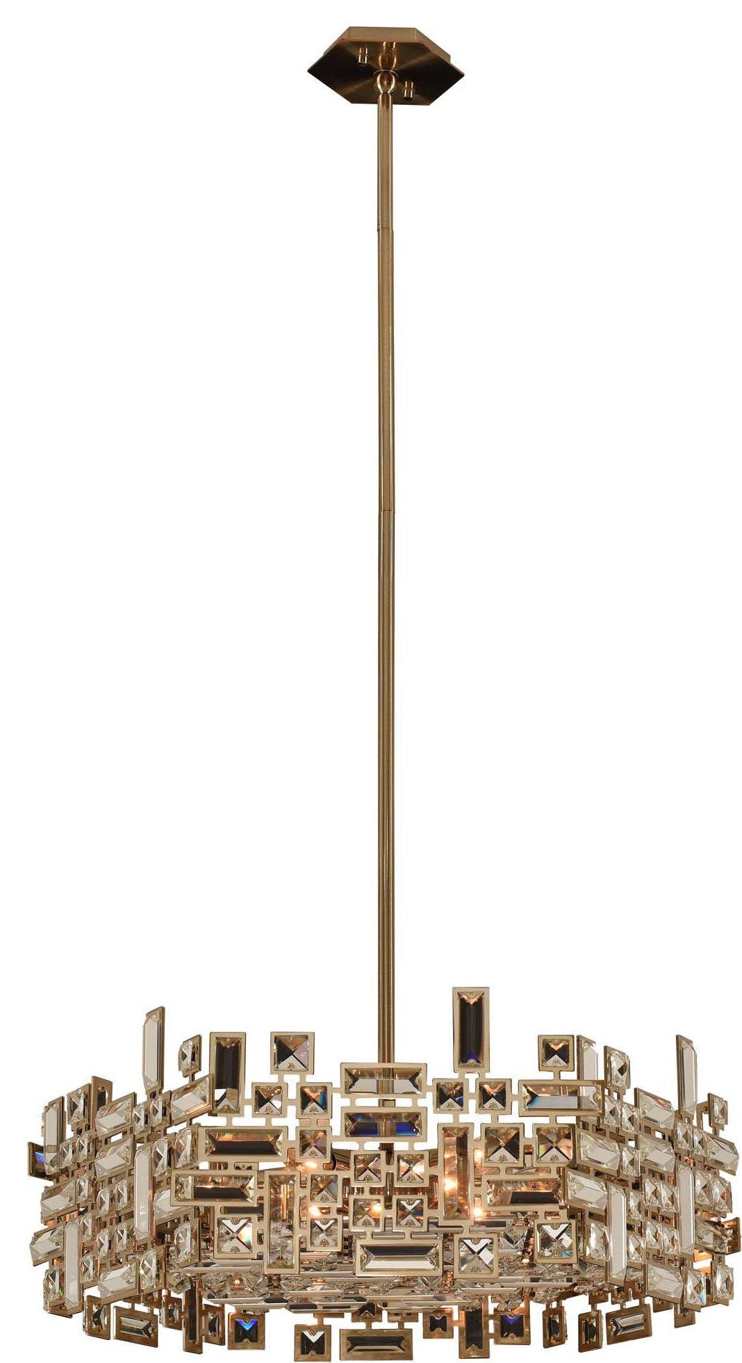 Vermeer Hexagonal Pendant, Brushed Champagne GoldBy KALCO LIGHTING